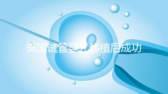 美國試管嬰兒移植后成功著床,這6件事至關重要!